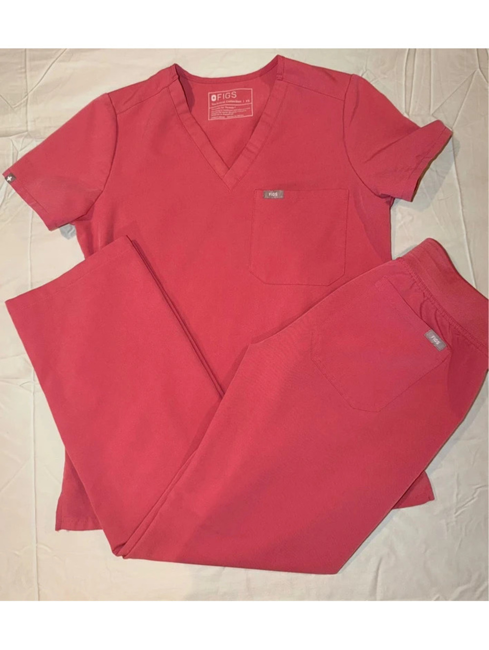 Figs Scrub Set- Color: Quartz (Breast Cancer Awareness limited edition)- XS